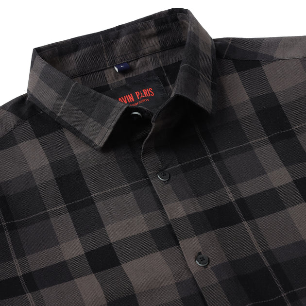 Gavin Paris Premium Black and Grey Checkered Shirt (GP002) – gavin paris