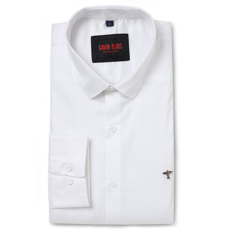 Classic White Full Sleeve Shirt  (D011)