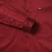 BURGUNDY SATIN COTTON SHIRT (D005)