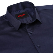 Navy Full-Sleeve Slim Fit Shirt (D001)