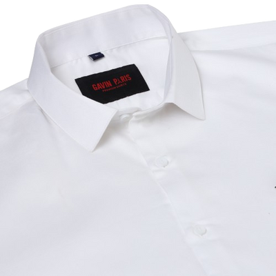 Classic White Full Sleeve Slim Fit Shirt  (D011)