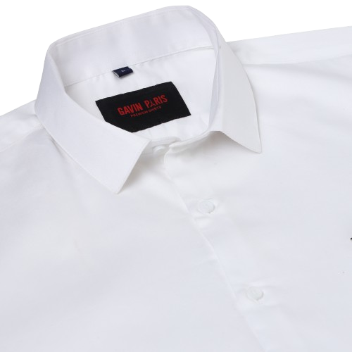 Classic White Full Sleeve Slim Fit Shirt  (D011)