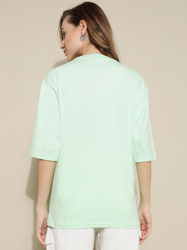 Seretic Sea Green Oversized Unisex T-shirt