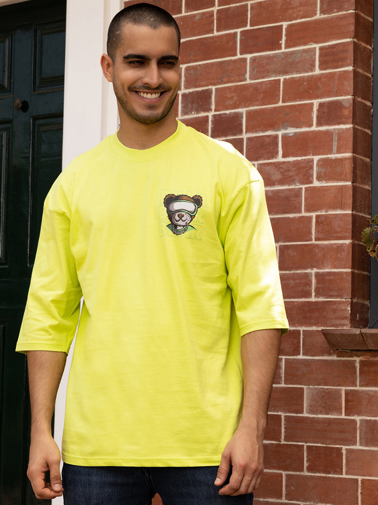 Bear Neon Green Oversized T-shirt