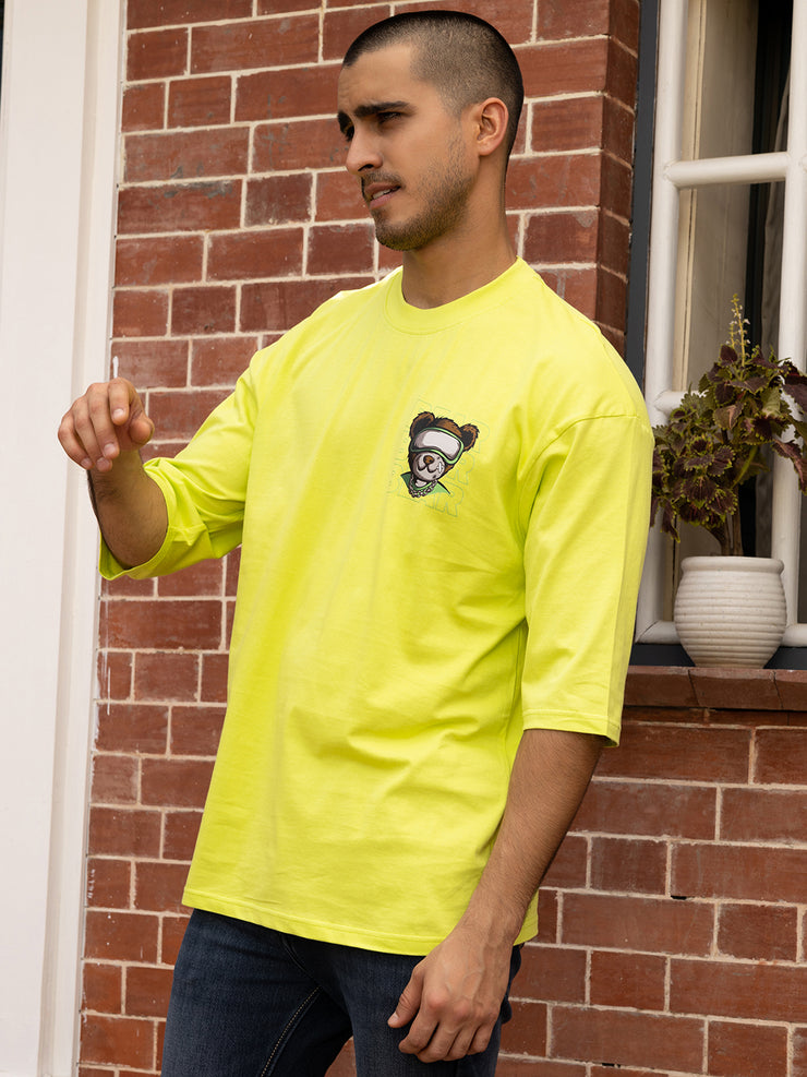 Bear Neon Green Oversized T-shirt