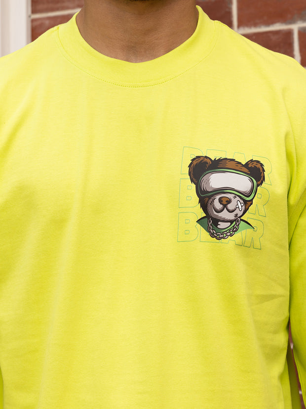 Bear Neon Green Oversized T-shirt