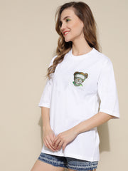Bear White Oversized Unisex T-shirt