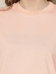 Peach Plain Oversized Unisex T-shirt