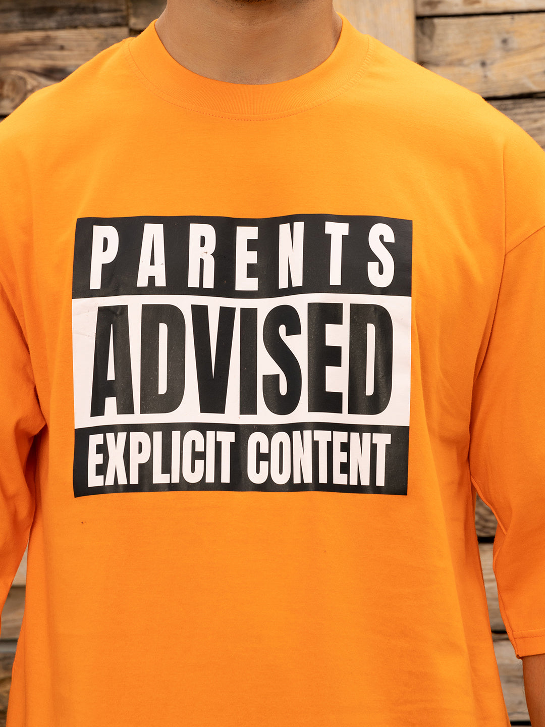 Parent Advise Neon Orange Over size tee