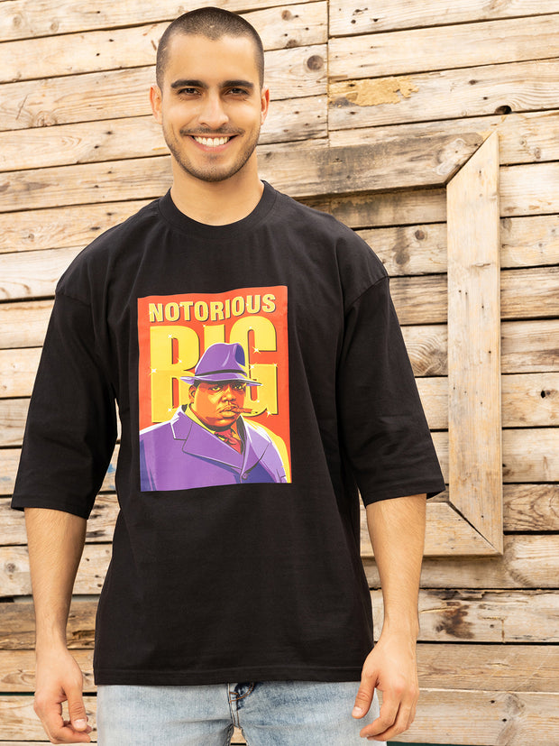 Notorious Big Oversized Tee Black by Gavin Paris