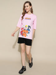 Naruto Pink Oversized Unisex T-shirt