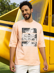 Anime Cards Peach Oversized Tee by Gavin Paris