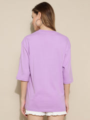 Lavender Plain Oversized Unisex T-shirt