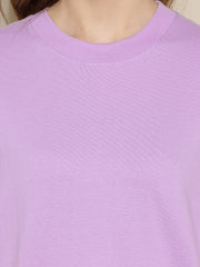 Lavender Plain Oversized Unisex T-shirt