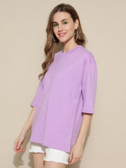 Lavender Plain Oversized Unisex T-shirt