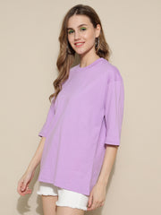 Lavender Plain Oversized Unisex T-shirt