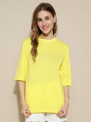 Lemon Yellow Plain Oversized Unisex T-shirt