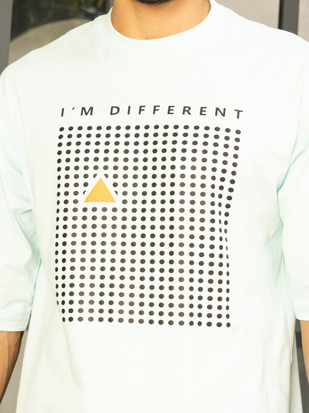 I'M Different Aqua Blue Oversized Tee by Gavin Paris