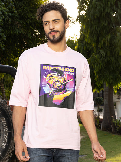 Method Pink Oversize Drop shoulder Tee by Gavin Paris