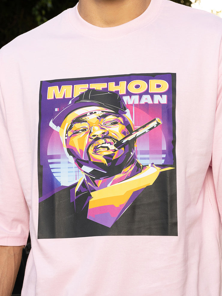 Method Pink Oversize Drop shoulder Tee by Gavin Paris