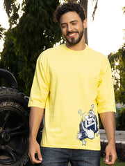 Mario Lemon Yellow Oversize Drop shoulder Tee by Gavin Paris