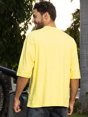 Mario Lemon Yellow Oversize Drop shoulder Tee by Gavin Paris