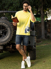 Mario Lemon Yellow Oversize Drop shoulder Tee by Gavin Paris