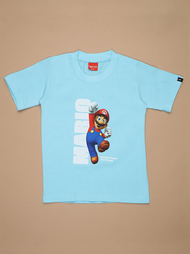 Mario Font T-shirts for Boys & Girls