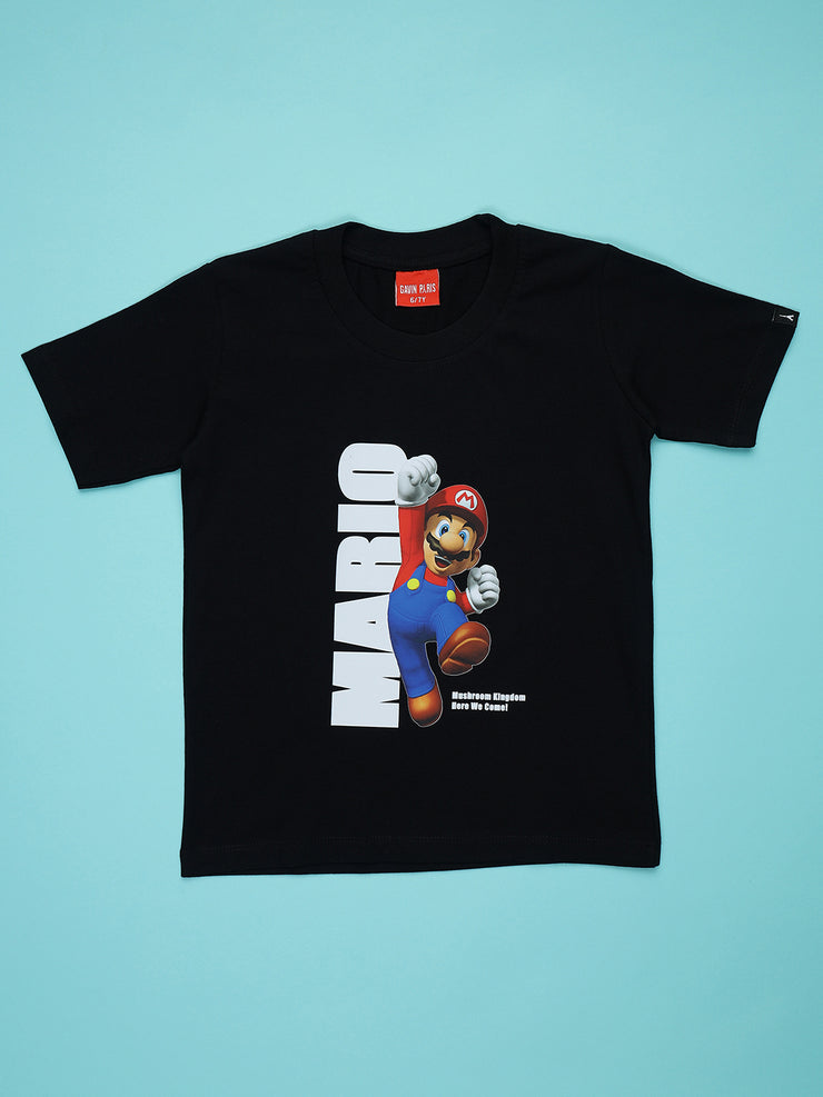 Mario Font T-shirts for Boys & Girls