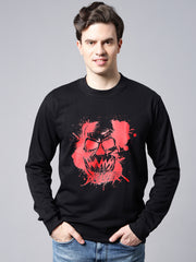 Red Skull Black Sweatshirt