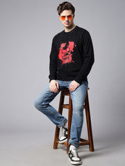 Red Skull Black Sweatshirt