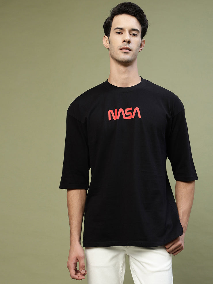 Nasa Black Oversized Tshirt