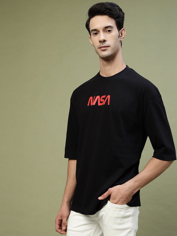 Nasa Black Oversized Tshirt