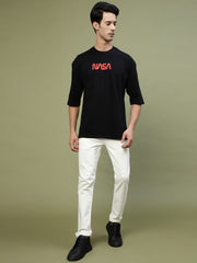 Nasa Black Oversized Tshirt