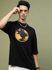 Goku Orange Face Black Oversized Tee by Gavin Paris