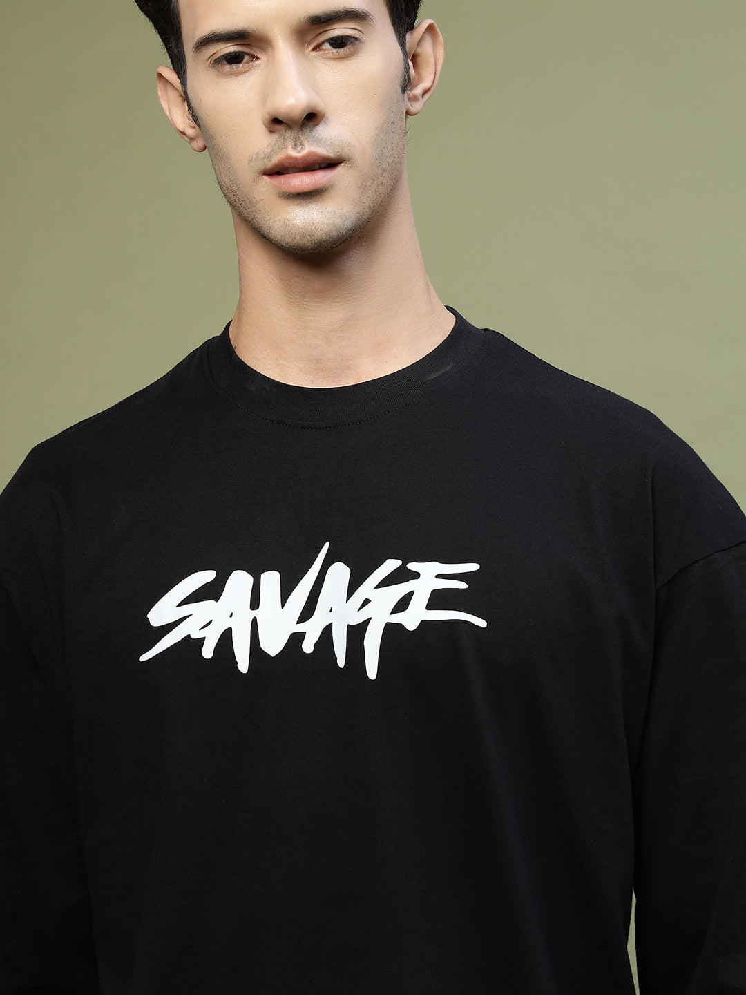 Savage Unisex Black Oversized Tee By Gavin Paris