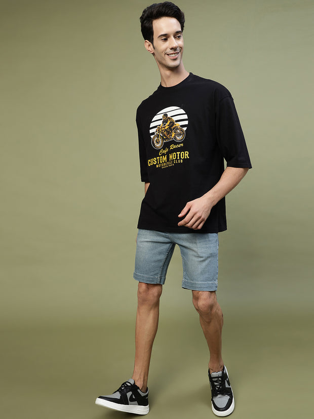 Cafe Racer Black Oversized Tee by Gavin Paris