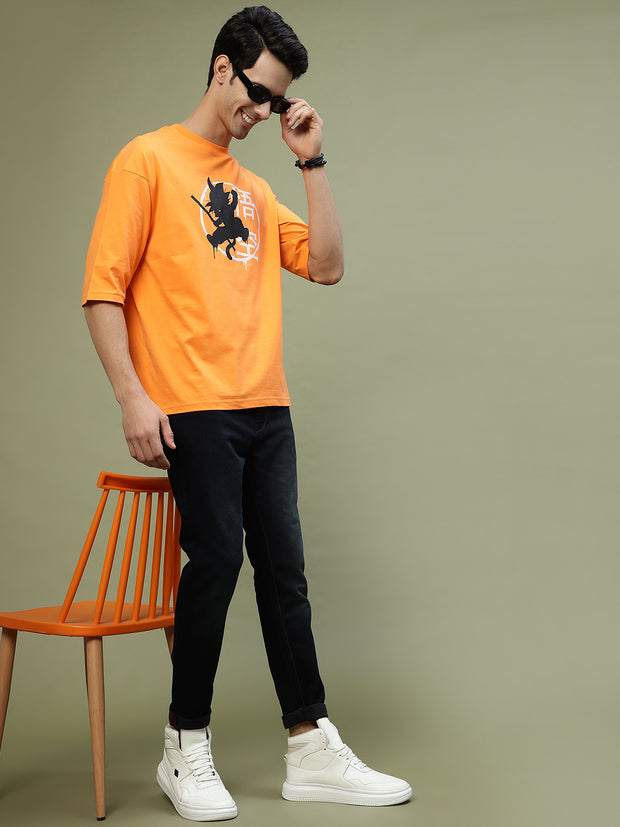 Goten Dancing Neon Orange Oversized Tee by Gavin Paris