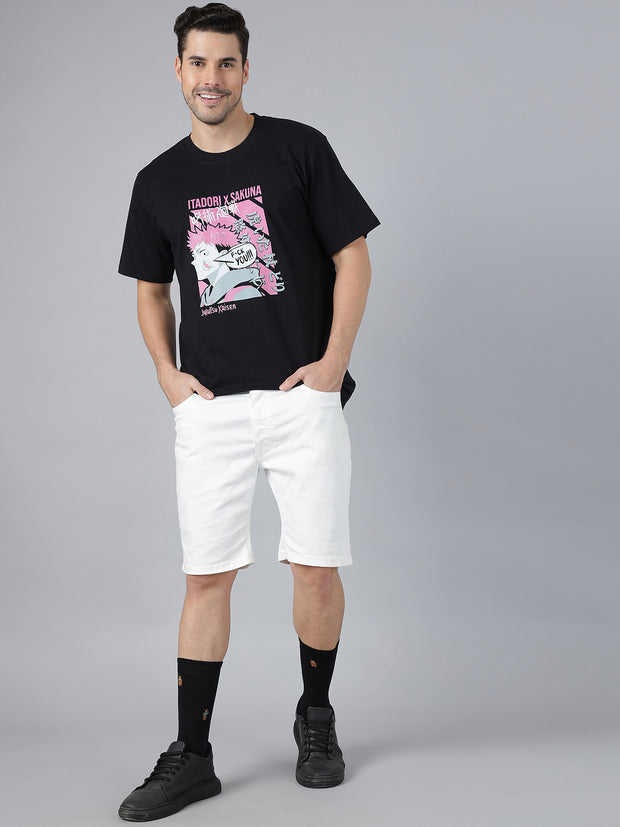 Sakuna Black Regular T-Shirts