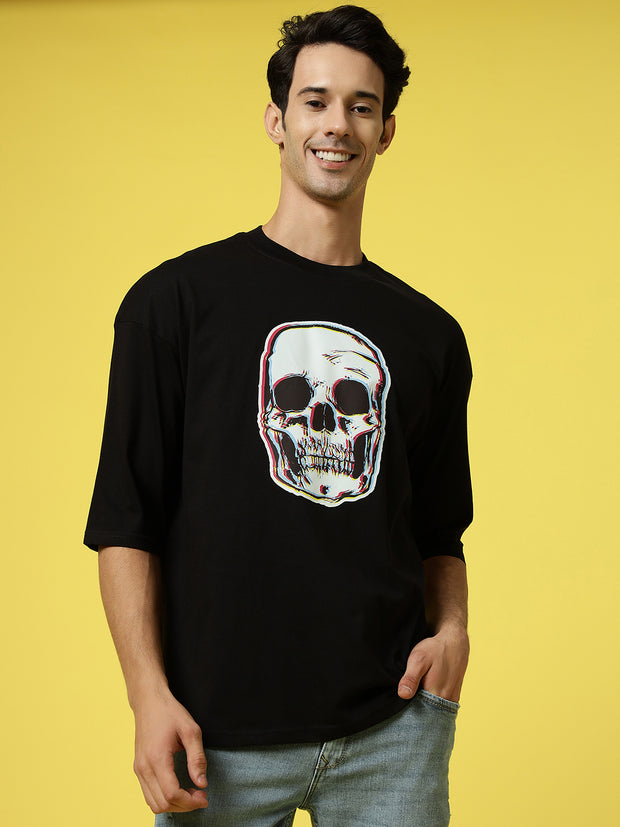 Skull Black Oversized Tee by Gavin Paris