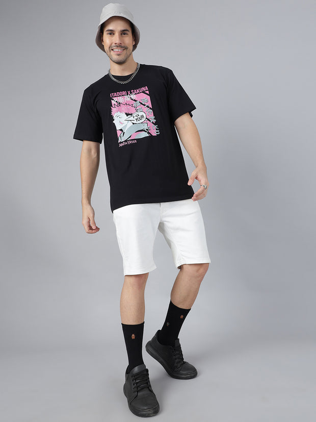 Sakuna Black Regular T-Shirts