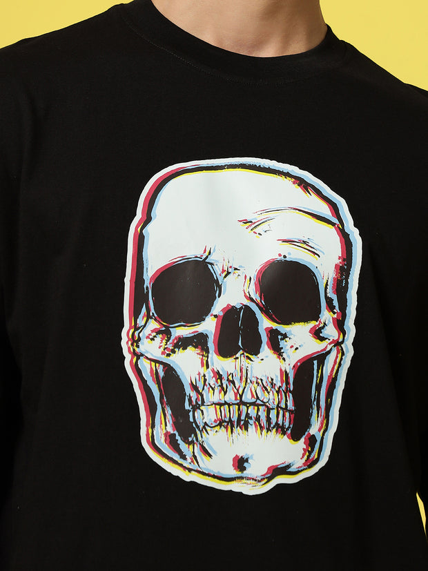 Skull Black Oversized Tee by Gavin Paris