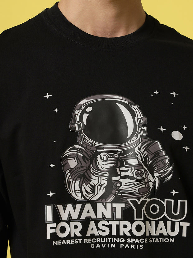 I Want You Black Oversized Tee by Gavin Paris