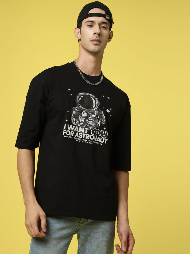 I Want You Black Oversized Tee by Gavin Paris