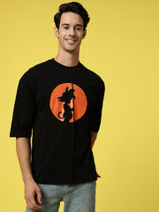 Standing Goten Black Oversized Tee by Gavin Paris