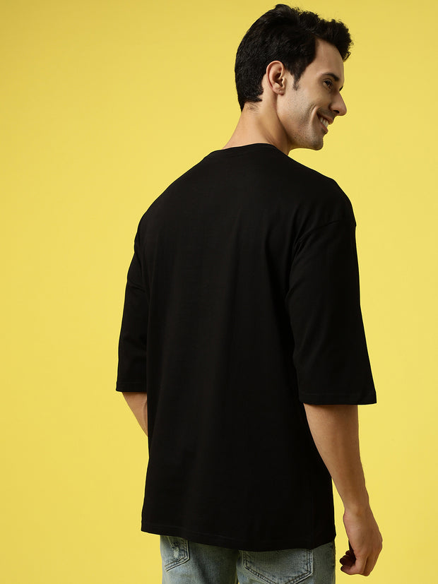 Yoga Astro Black Oversized Tee by Gavin Paris