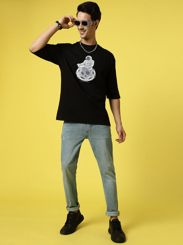 Yoga Astro Black Oversized Tee by Gavin Paris