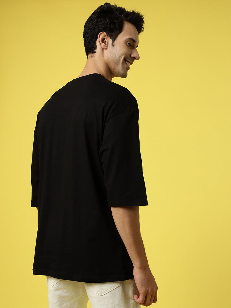 Surprise Black Oversized Tee By Gavin Paris