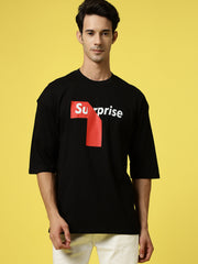 Surprise Black Oversized Tee By Gavin Paris