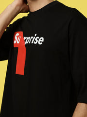 Surprise Black Oversized Tee By Gavin Paris